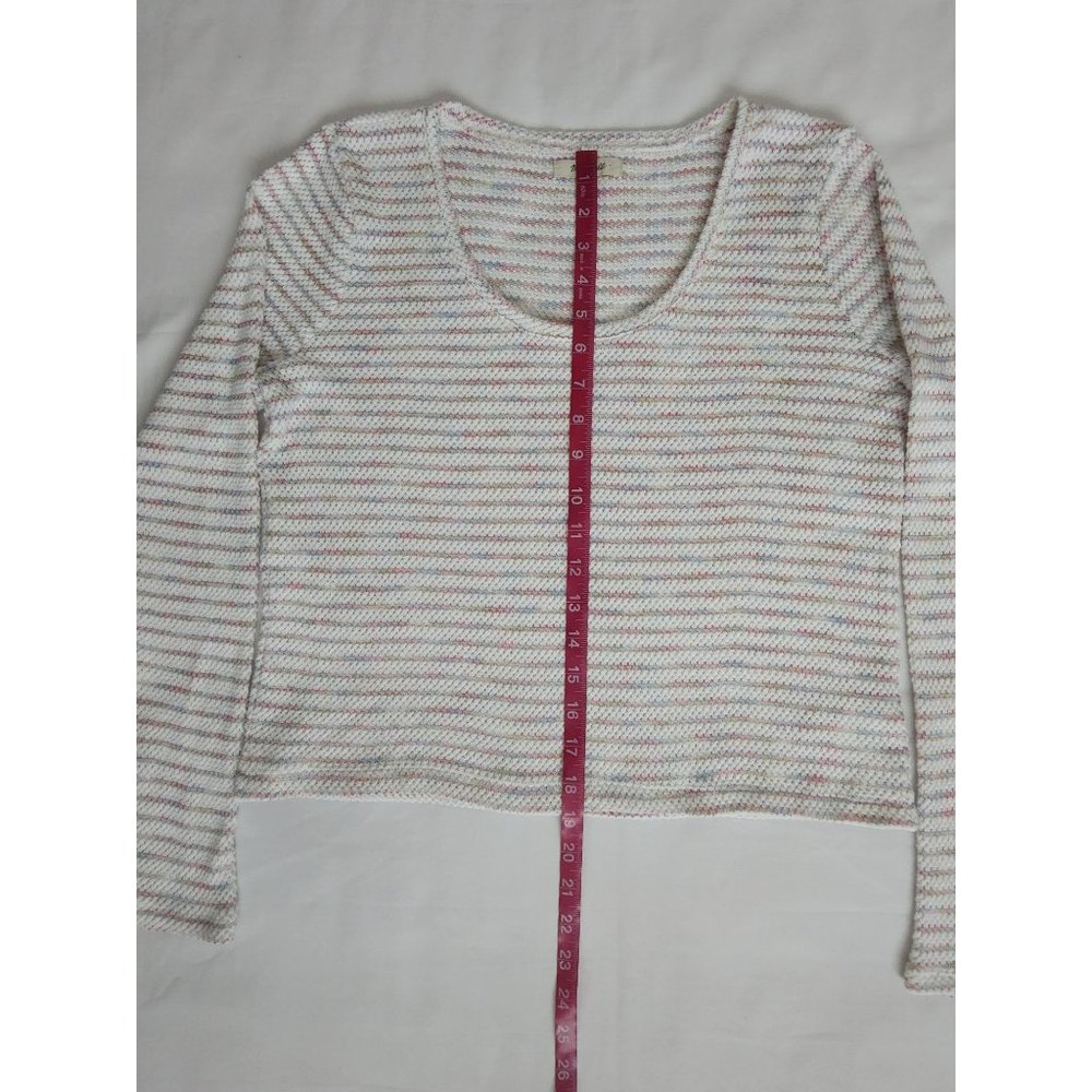 Madewell Women's Space-Dye Stripe Scoop Neck Pullover Sweater Knit Top Sz Medium - Picture 8 of 13